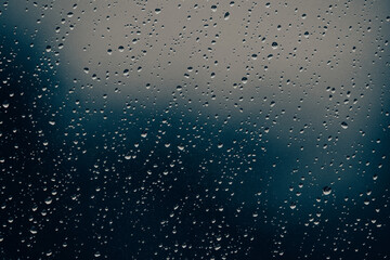 rain drops on the window surface