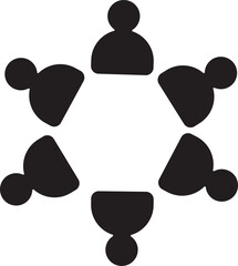 People icons in trendy flat style. Persons symbol infographics website design, logo, app, UI isolated on transparent background, women and men symbol icons for public figure