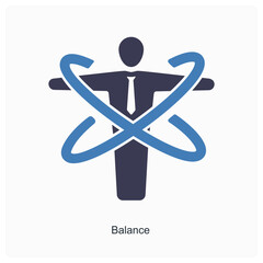 Balance and protection icon concept