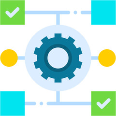 Vector Icon Unit Testing, Checklist, Software, Cogwheel, Technology, Gear