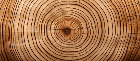 Naklejka premium Close up of sawn log displaying tree rings