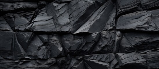 Black rock in a slate like shade