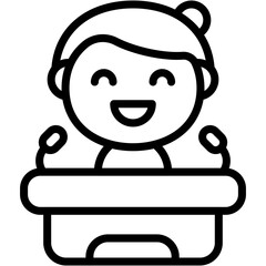 Vector Icon Conference, Speech, Avatar, Podium, Public Speaking, Stage