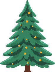 Christmas Trees. Flat design illustration. 