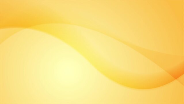 Bright orange smooth glossy waves abstract elegant background. Video animation Ultra HD 4K 3840x2160