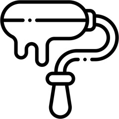 Vector Icon Paint Roller, Roller, Painter, Home Repair, Improvement