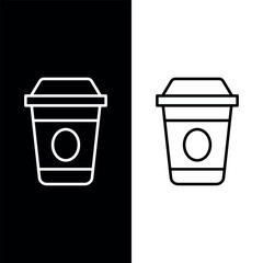 Paper Coffee Cup Icon Vector Design Template