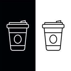 Paper Coffee Cup Icon Vector Design Template