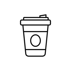 Paper Coffee Cup Icon Vector Design Template