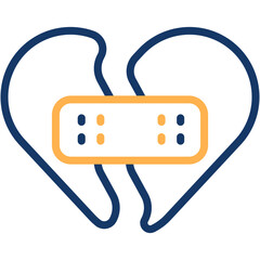 Vector Icon Heartbroken, Love, Romance, Breakup, Heartache, Broken