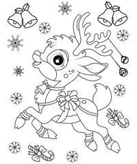 christmas coloring page for kids