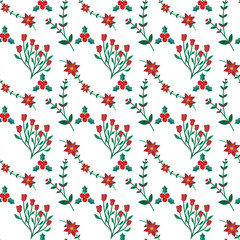Free vector ornamental floral seamless pattern,