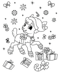 christmas coloring page for kids