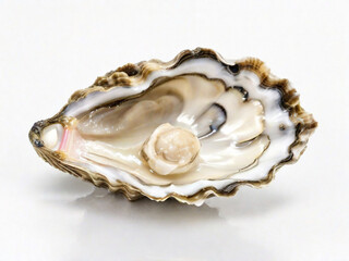 oyster on white background
