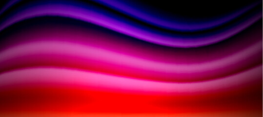 Rainbow color wave lines on black. Techno or business abstract background for posters, covers, banners, brochures, websites