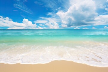 Fototapeta na wymiar Breathtaking Beach Photo: Turquoise Water and White Sand Delight