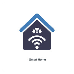 smart home and control icon concept