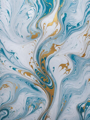 a blue and gold marble background, gilded marbled paper background, paper marbling