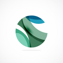 Abstract circle logo, dynamic aesthetic. Simplicity suggests connectivity, fluidity, and energy, making it a versatile choice for brands seeking a modern, visually engaging identity