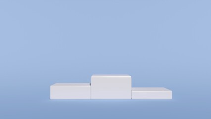 white podium for product display empty stage display stand studio background 3d render
