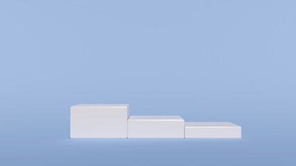white podium for product display empty stage display stand studio background 3d render