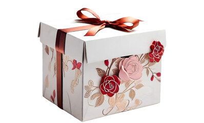 gift box isolated on white, with transparent background PNG 