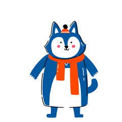 Winter Animal Doodle Raccon