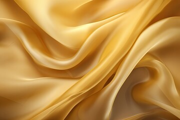 Fototapeta premium Glamorous Gauze: Smooth Golden Silk Unfurling Retro Elegance - Stunning Vintage Golden Silk Unraveling Glamourously