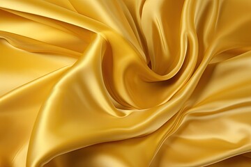 Obraz premium Golden Gust: Luxury Designs Enhanced by Draping Satin Fabric in Golden Yellow