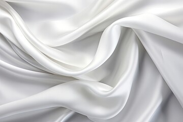 Graceful Folds: White Gray Satin with Beautiful Soft Blur Pattern