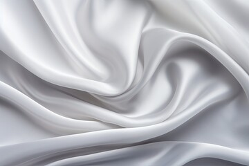 Fototapeta premium Graceful Folds: Beautiful Soft Blur Pattern on White Gray Satin Digital Image
