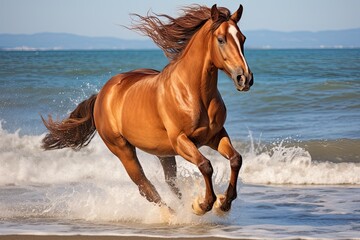 Horse Galloping Freely on the Beach: Embracing Freedom in the Lap of Nature