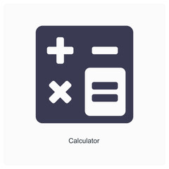 Calculator and accounting icon concept