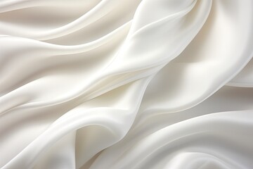 Ivory Intrigue: White Satin Fabric Waves - Perfect for Wedding Backgrounds