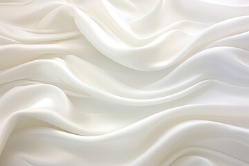 Ivory Intrigue: White Satin Fabric Waves - Stunning Wedding Backgrounds for Memorable Ceremonies