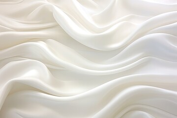 Obraz premium Ivory Intrigue: White Satin Fabric Waves - Stunning Wedding Backgrounds for Memorable Ceremonies