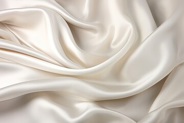 Ivory Imagination: Close-up White Satin Background Designs