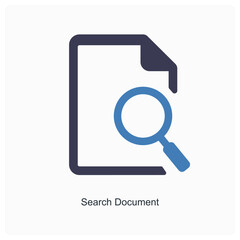 Search Document and file icon concept