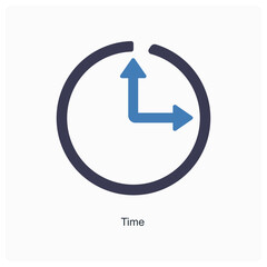 Time and deadline icon concept