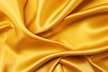 Fototapeta premium Golden Yellow Satin Fabric: Lustrous Elegance in Draping Design
