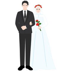 muslim wedding couple