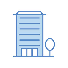 Building icon isolate white background vector stock illustration