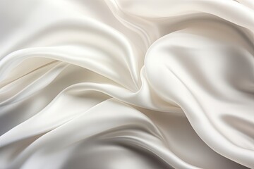 Obraz premium Pearl Panorama: Close-up of Soft White Satin Background - Exquisite High-Resolution Image for Web Design and Photography