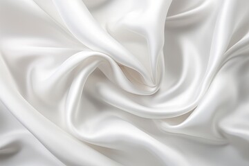 Fototapeta premium Pearl Panache: White Satin Fabric - Luxurious Backgrounds with a Touch of Elegance