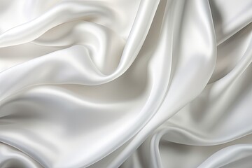 Obraz premium White Satin Fabric for Elegant Backgrounds: Pearl Panorama Digital Image