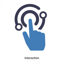 Interaction and user accessibility icon concept - obrazy, fototapety, plakaty