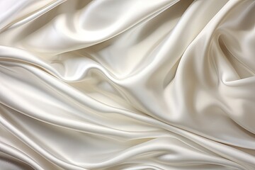 Obraz premium White Satin Fabric as Luxurious Background: Pearl Portrait - Exquisite Image with a Touch of Elegance