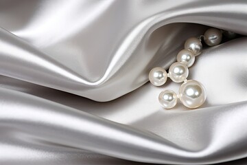 Pearl Polish: Smooth White Satin - Luxurious Background for a Classy Touch