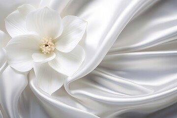Close-up White Satin Background Design | Pearl Purity Imagery