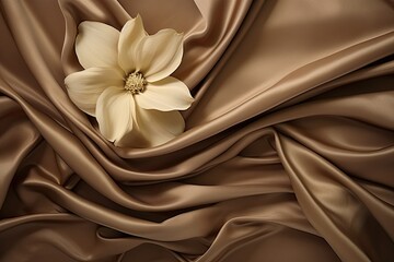 Golden Luxurious Silk Cloth: Retro Reverie in Sepia Toned Style